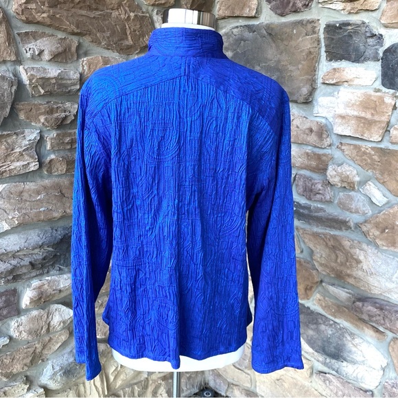 Chico’s Long Sleeve Full Zip Up Lightweight Blue Jacket Size 3 - Picture 11 of 16